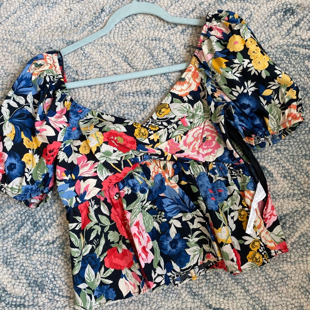Colorful floral top